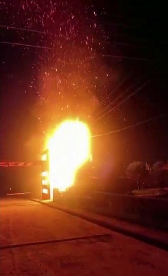 Osb Girişinde Korkutan Yangın