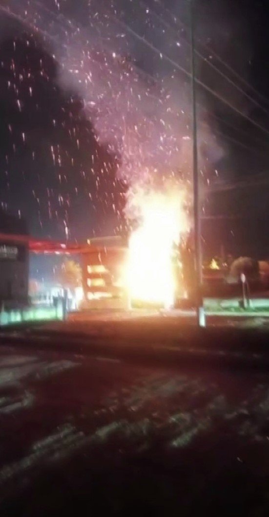 Osb Girişinde Korkutan Yangın