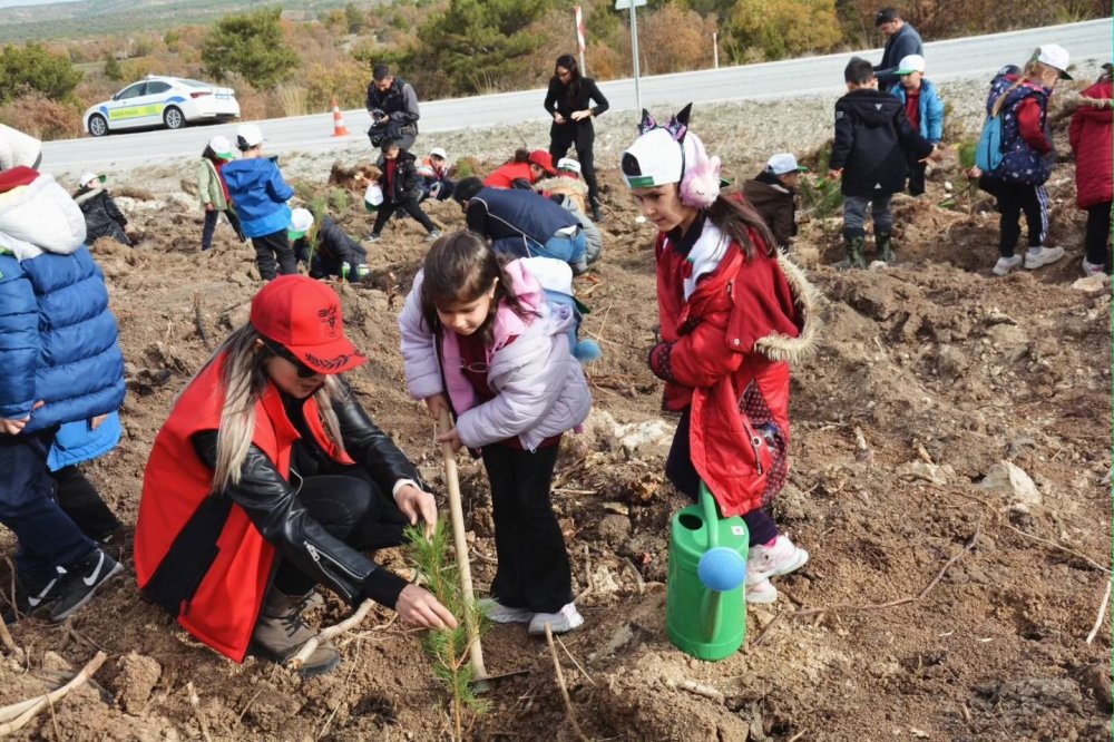 Şehitler İçin 350 Fidan Toprakla Buluştu