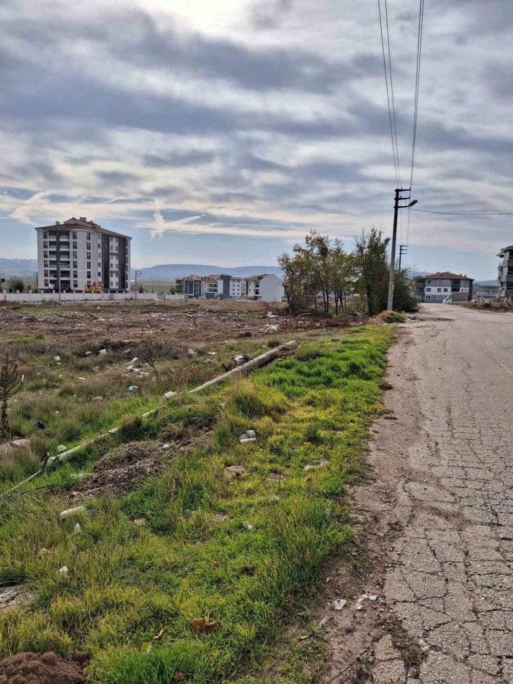 Devrilen İnternet Direğinin Çevreye Dağılan Kabloları Risk Oluşturdu