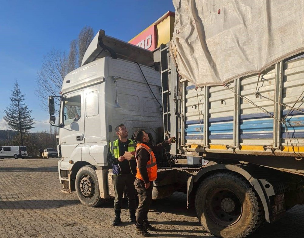 Orman Emvali Yüklü Araçlar Denetlendi