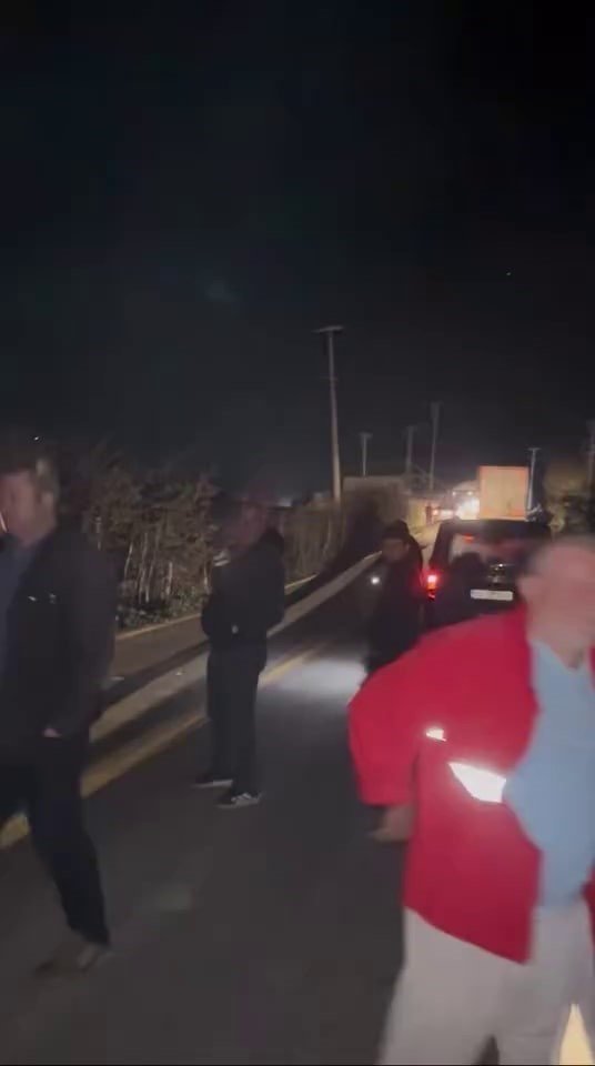 Kontrolden Çıkan Kamyon Elektrik Direğine Çarparak Devrildi