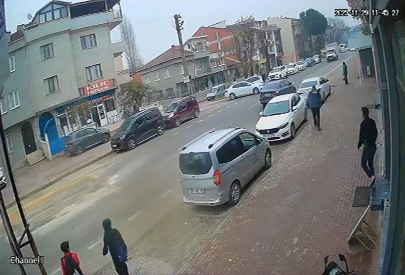 Motosikletin Devrildiği Kaza Anı Kamerada