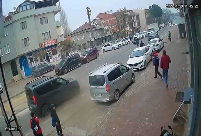 Motosikletin Devrildiği Kaza Anı Kamerada