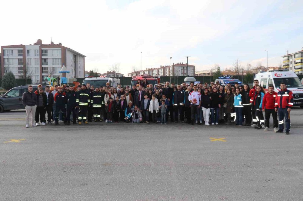 Toplam 26 Personel Ve 9 Araçla Gerçekçi Kaza Tatbikatı