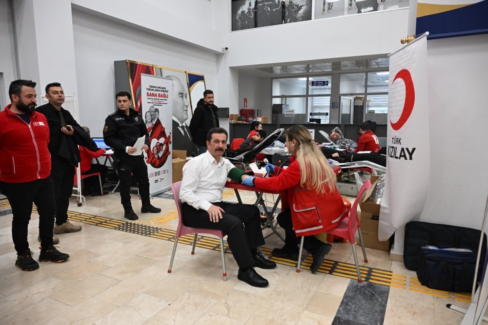 İl Emniyet Müdürlüğünden Kan Bağışı Kampanyasına Destek