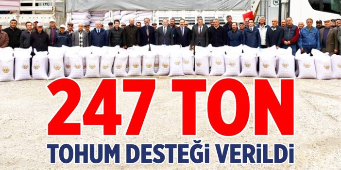 247 ton tohum desteği verildi