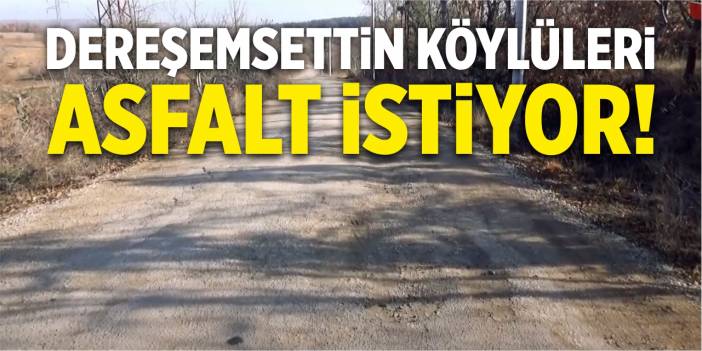 Dereşemsettin köylüleri asfalt istiyor!