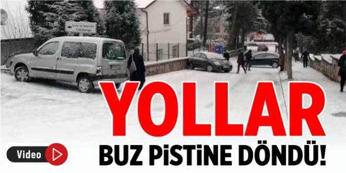 Yollar buz pistine döndü!