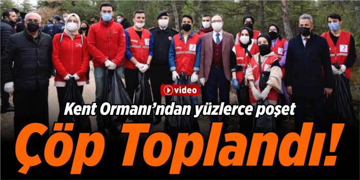 Kent Ormanı'ndan yüzlerce poşet çöp toplandı